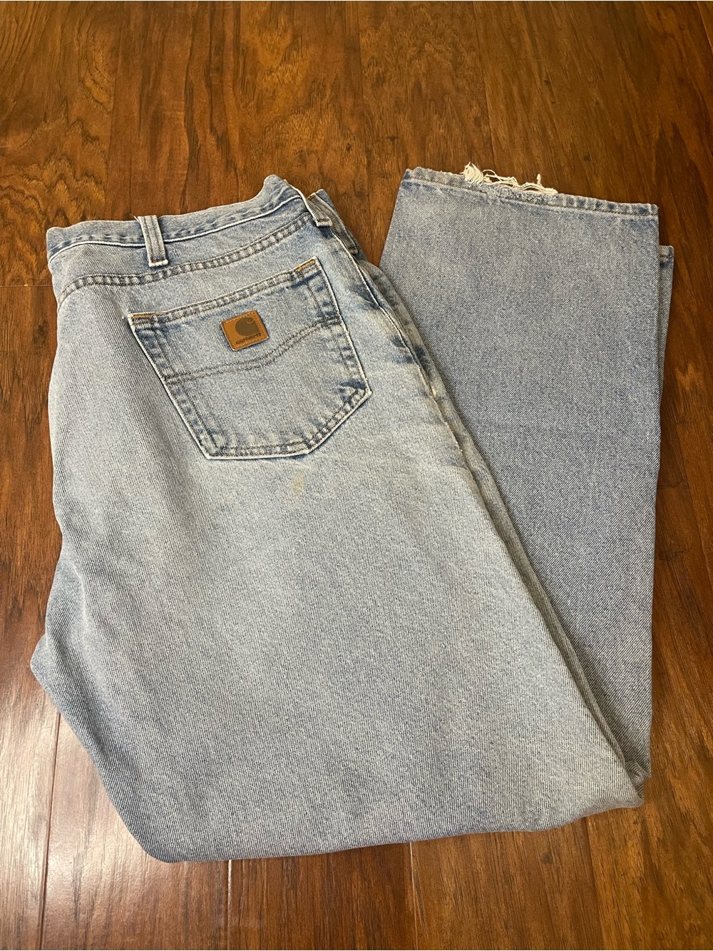 Carhartt B460 Relaxed Fit Straight Leg Workwear Jeans Size 40x32 Light Wash